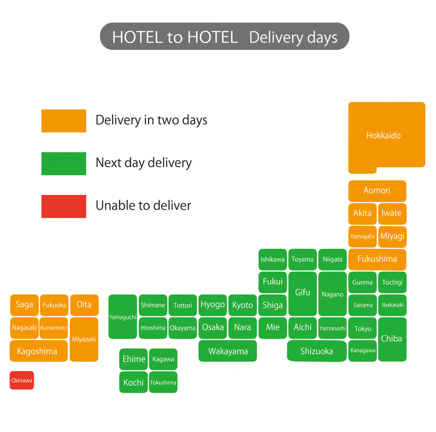 HOTEL to HOTEL Delivery days