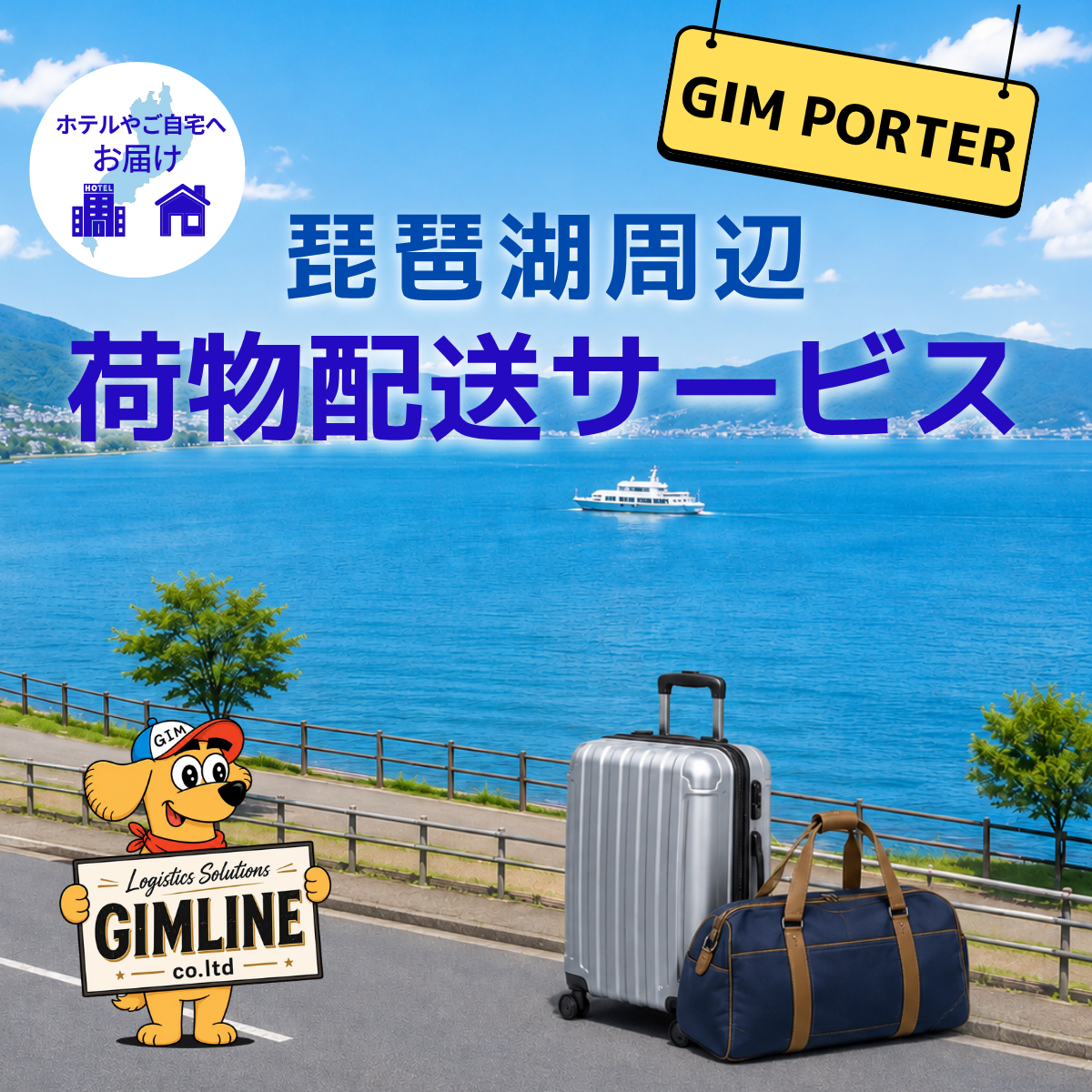 Lake Biwa Area Luggage Delivery Service 【GIM PORTER】